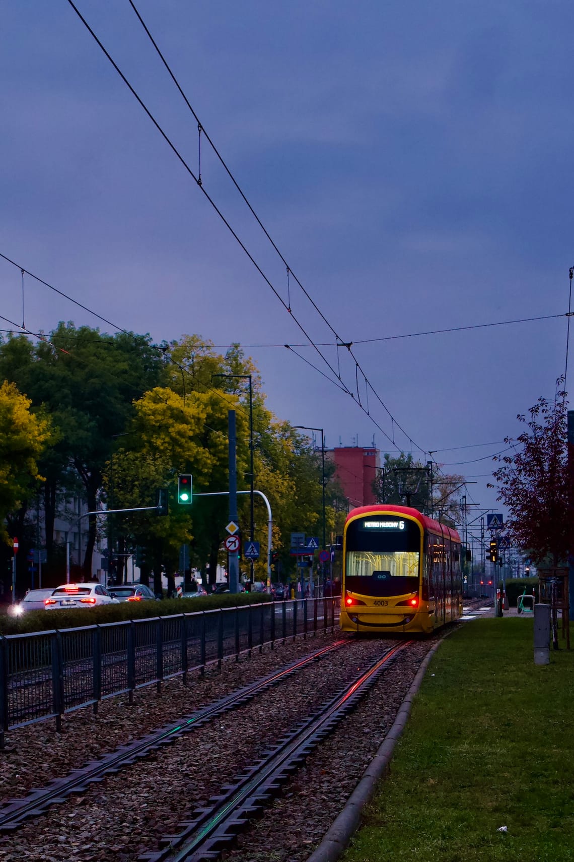 Evening tram